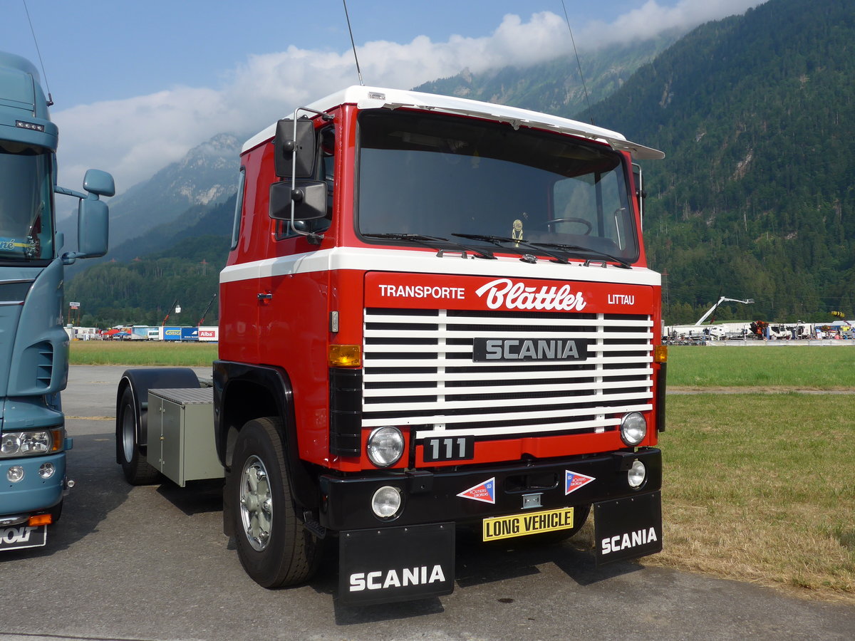 (181'512) - Bl�ttler, Littau - Scania am 24. Juni 2017 in Interlaken, Flugplatz