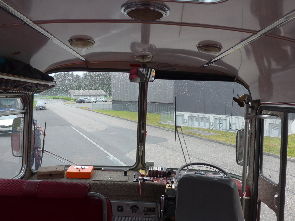 (181'703) - Huselmann, Bern - Nr. 26/BE 1322 U - FBW/Vetter-R&J Anderthalbdecker (ex AFA Adelboden Nr. 9) am 1. Juli 2017 in Frutigen, Garage AFA (Innenaufnahme)