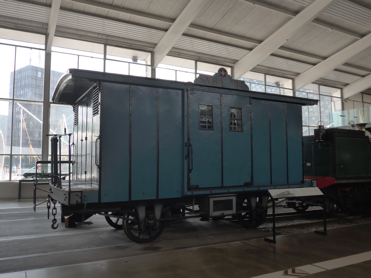 (181'772) - SNBF-G�terwagen - Nr. 94 - am 8. Juli 2017 in Luzern, Verkehrshaus