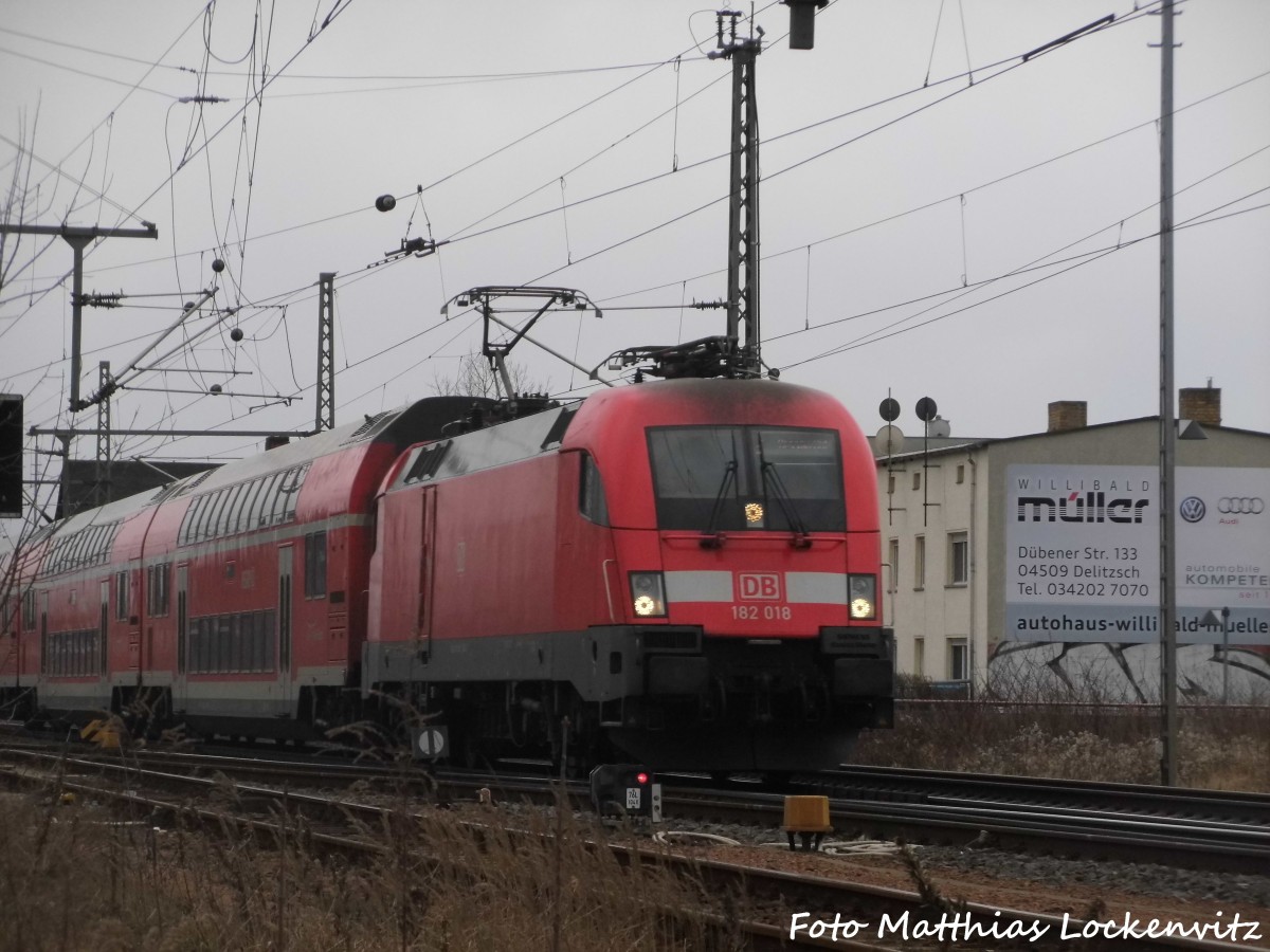 182 016 verlsst Delitzsch in Richtung Bitterfeld am 9.2.16