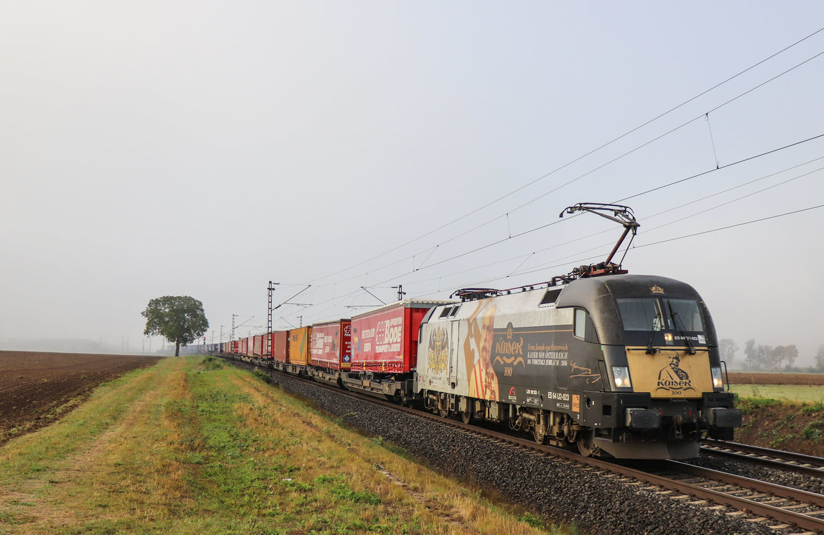 182 523 mit Lübecker KLV am 27.09.18 in Retzbach