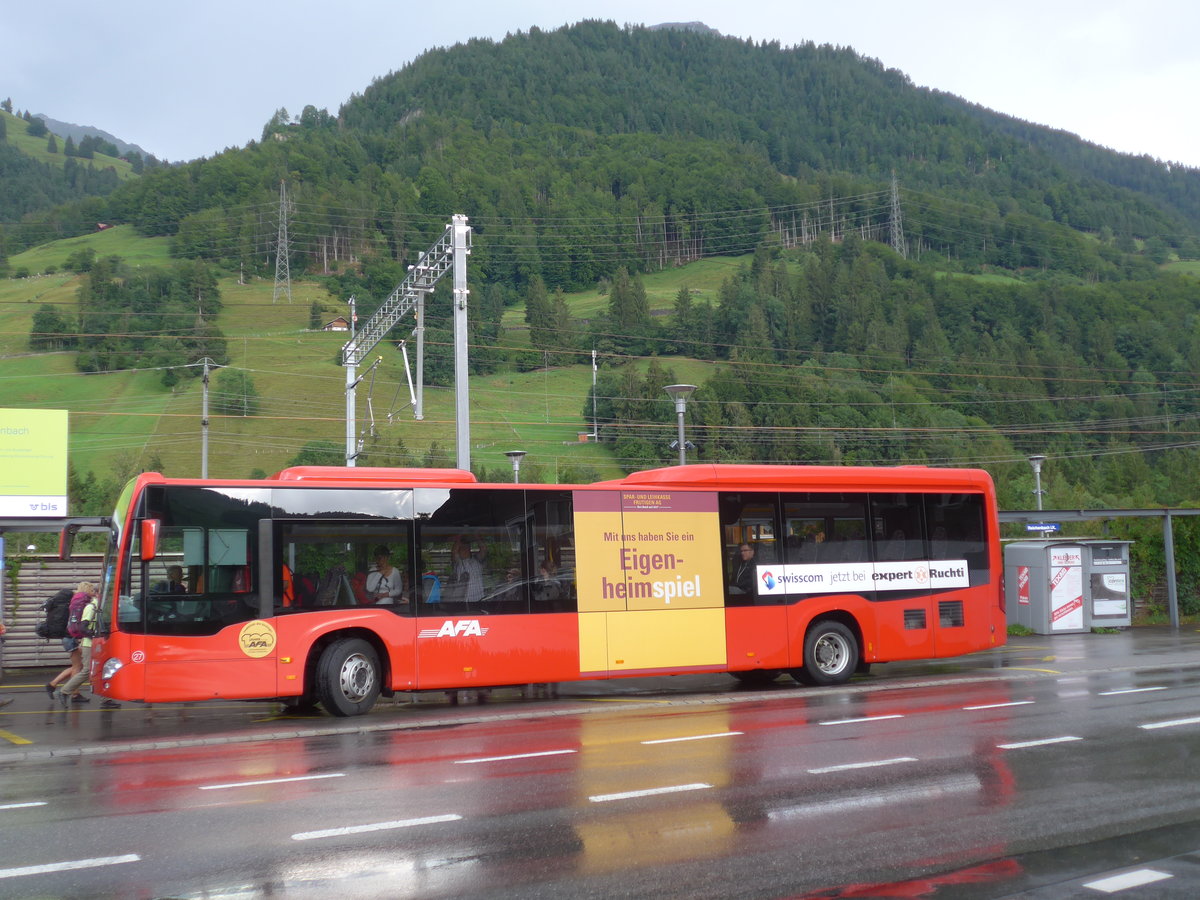 (182'409) - AFA Adelboden - Nr. 27/BE 26'773 - Mercedes am 31. Juli 2017 beim Bahnhof Reichenbach