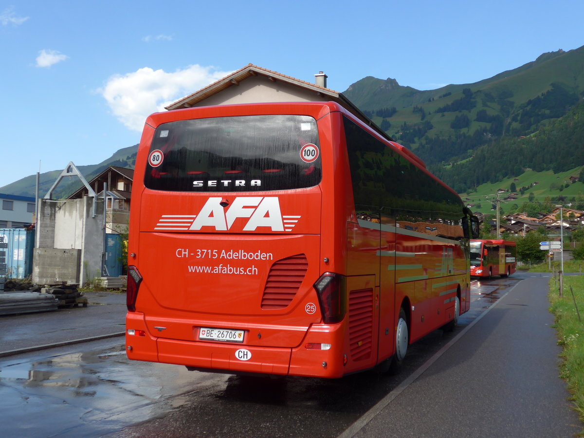 (182'431) - AFA Adelboden - Nr. 25/BE 26'706 - Setra am 31. Juli 2017 in Frutigen, Schwandistrasse