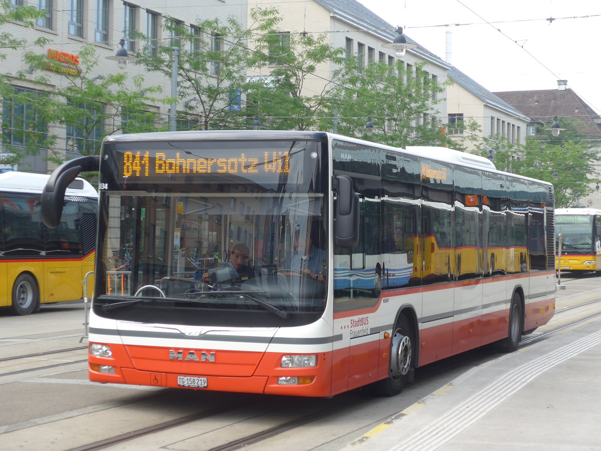 (182'547) - PostAuto Ostschweiz - TG 158'219 - MAN am 3. August 2017 beim Bahnhof Frauenfeld