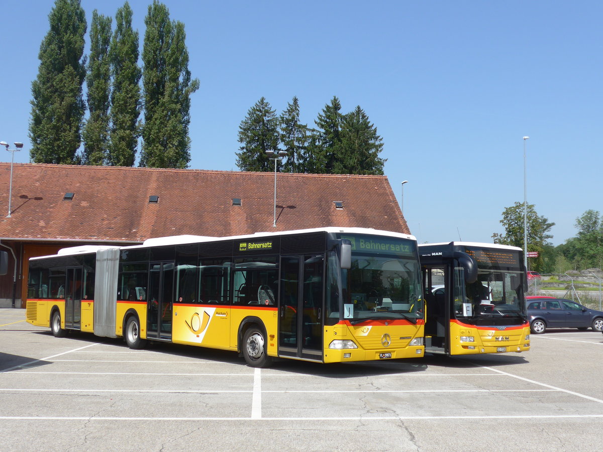 (182'611) - Aus Liechtenstein: Marxer, Mauren - FL 39'873 - Mercedes (ex PostAuto Nordschweiz) am 3. August 2017 in Frauenfeld, Jugendmusikschule