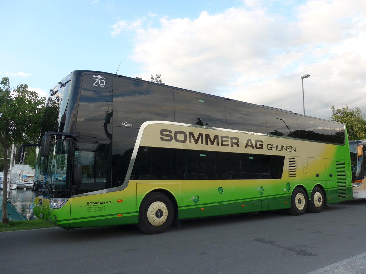 (182'799) - Sommer, Grnen - BE 123'540 - Van Hool am 5. August 2017 in Thun, Strandbad