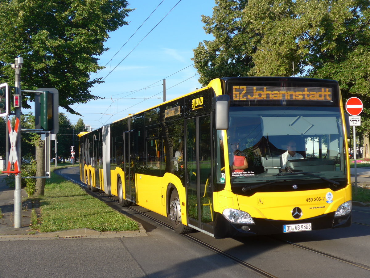 (182'863) - DVB Dresden - Nr. 459'306/DD-VB 9306 - Mercedes am 8. August 2017 in Dresden, Pirnaischer Platz
