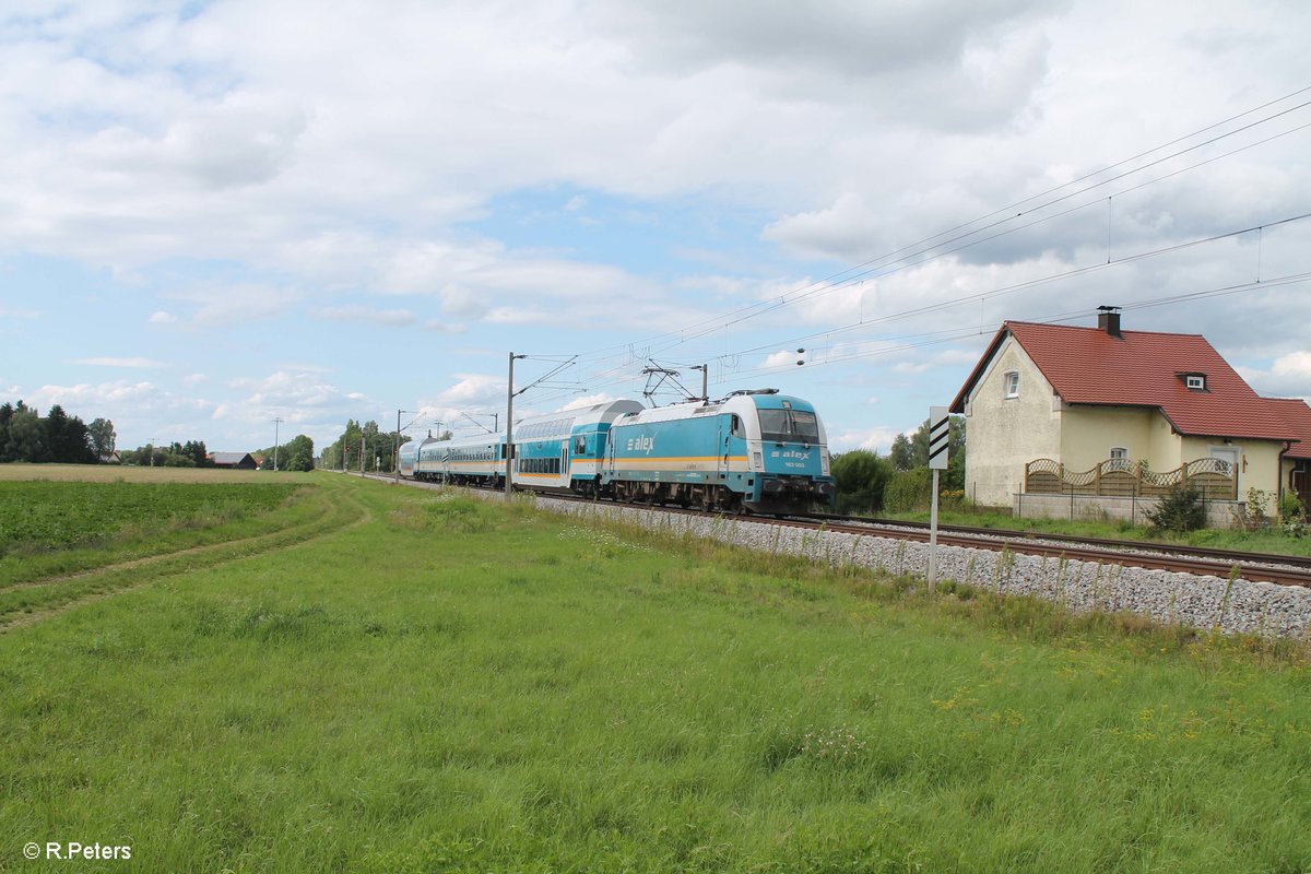 183 003 zieht den ALX84115 Hof - München bei Köfering. 19.08.17