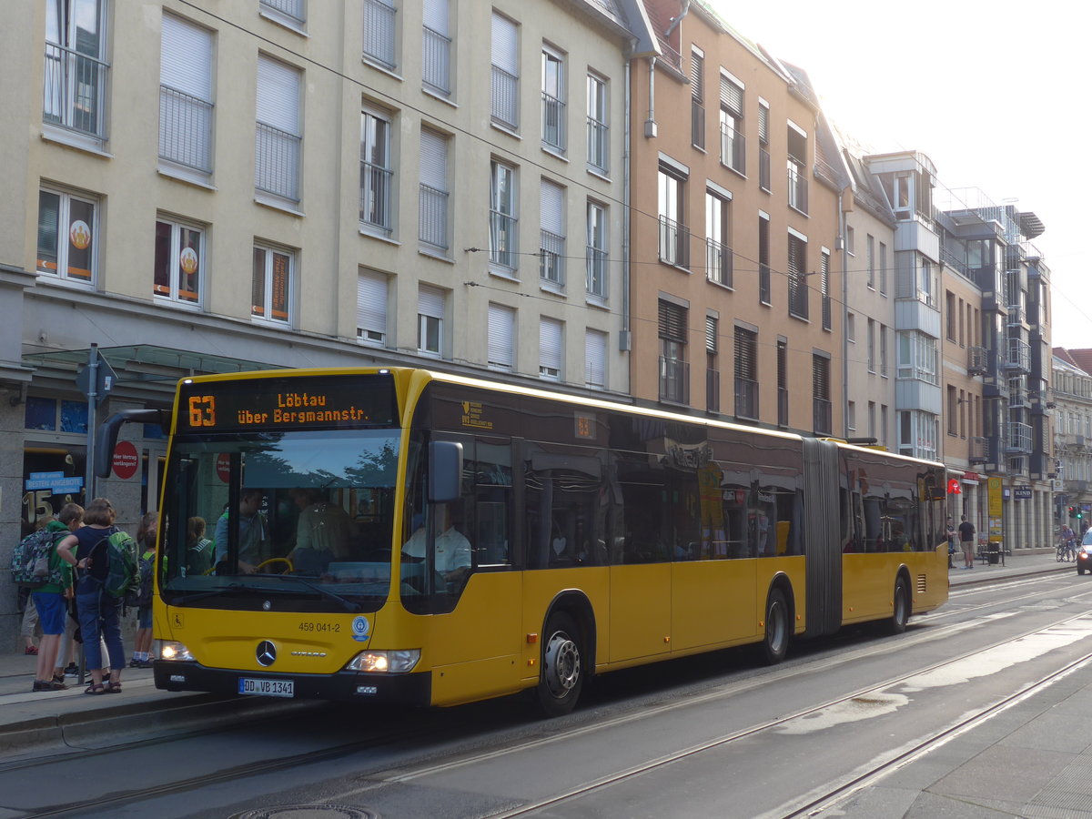 (183'136) - DVB Dresden - Nr. 459'041/DD-VB 1341 - Mercedes am 9. August 2017 in Dresden, Schillerplatz