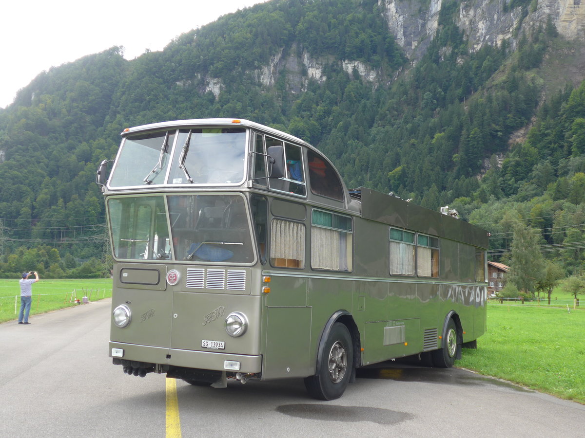 (183'539) - Schneider, Schmerikon - SG 13'934 - FBW/Tscher Hochlenker (ex Basler, Hofstetten; ex VBZ Zrich Nr. 244) am 19. August 2017 in Unterbach, Rollfeld