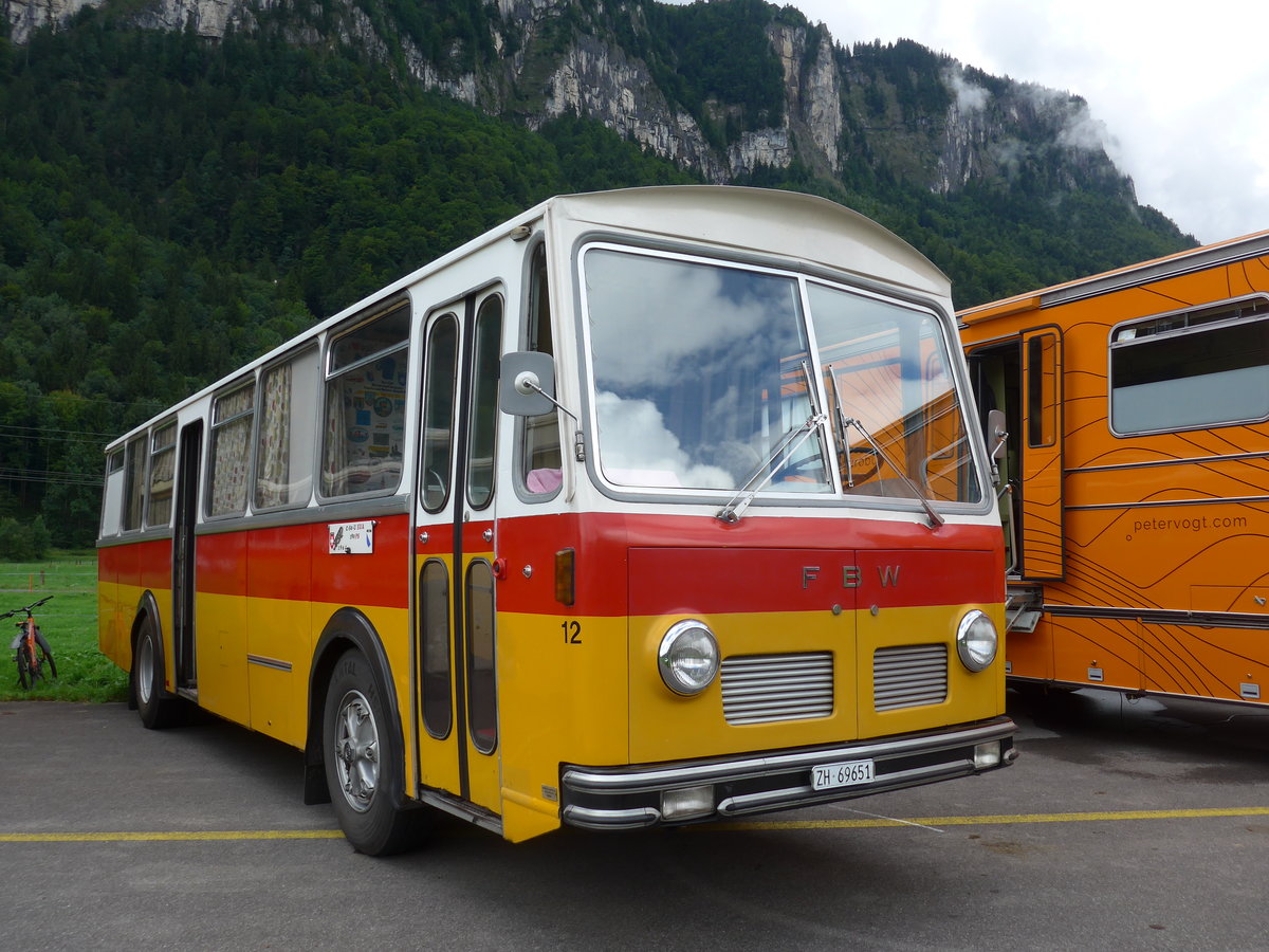 (183'557) - Trb, Oberrieden - Nr. 12/ZH 69'651 - FBW/R&J (ex Ryffel, Uster Nr. 12) am 19. August 2017 in Unterbach, Rollfeld