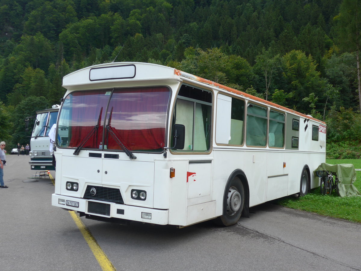 (183'602) - Leutwiler, Mettmenstetten - ZH 797'087 - Saurer/Hess (ex Blttler, Maisprach, ex BGU Grenchen Nr. 12) am 19. August 2017 in Unterbach, Rollfeld