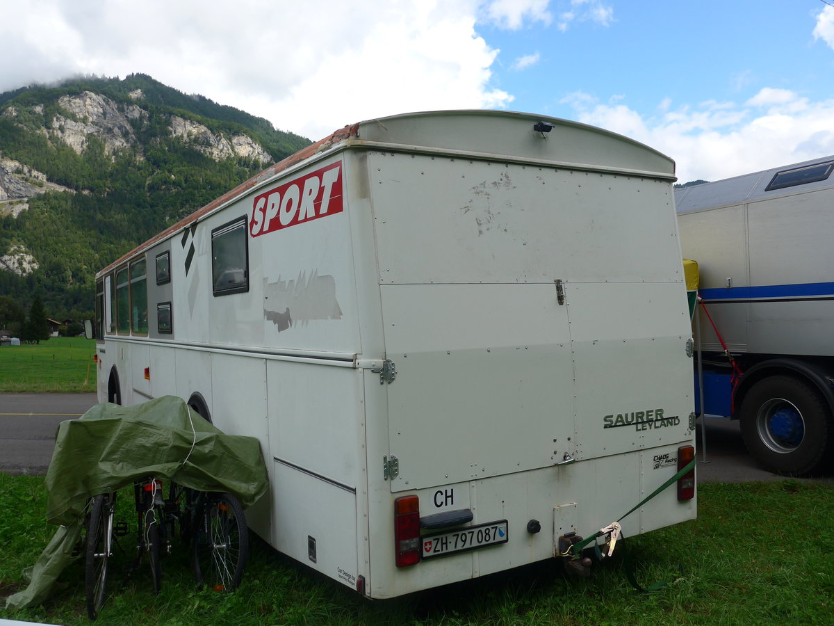 (183'603) - Leutwiler, Mettmenstetten - ZH 797'087 - Saurer/Hess (ex Blttler, Maisprach; ex BGU Grenchen Nr. 12) am 19. August 2017 in Unterbach, Rollfeld