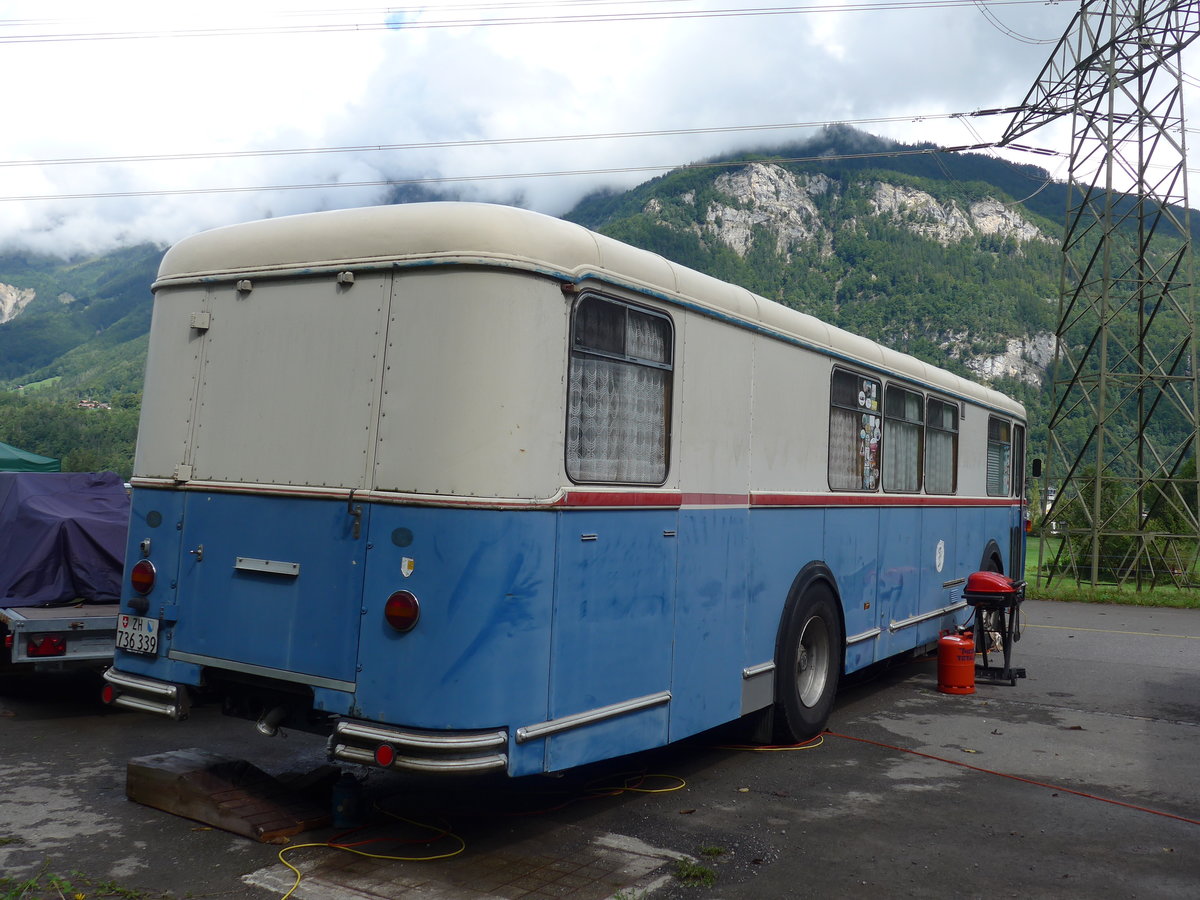 (183'609) - Oswald, Hausen a.A. - ZH 736'339 - FBW/Hess (ex AAGR Rothenburg Nr. 44) am 19. August 2017 in Unterbach, Rollfeld