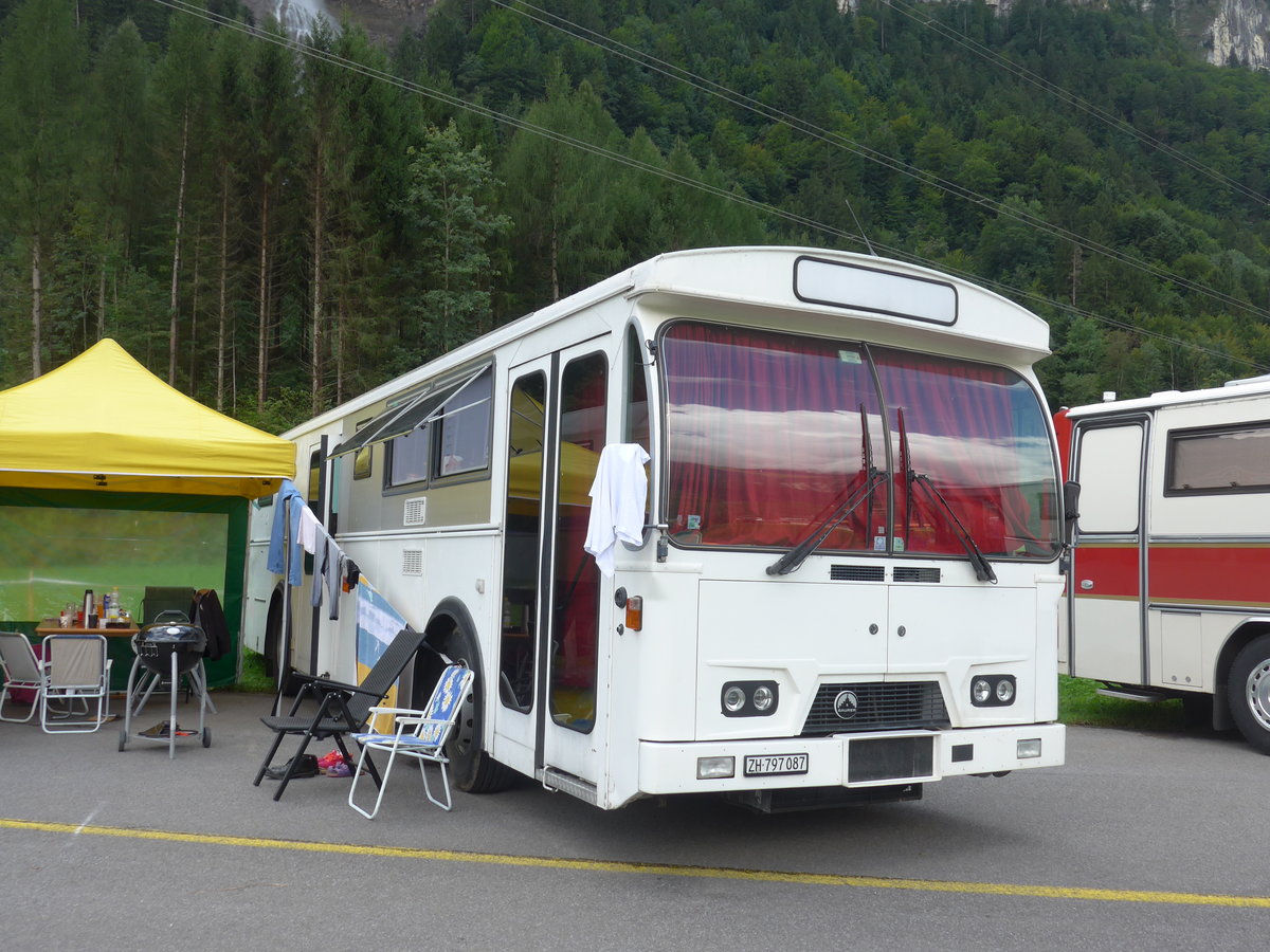 (183'615) - Leutwiler, Mettmenstetten - ZH 797'087 - Saurer/Hess (ex Blttler, Maisprach; ex BGU Grenchen Nr. 12) am 19. August 2017 in Unterbach, Rollfeld