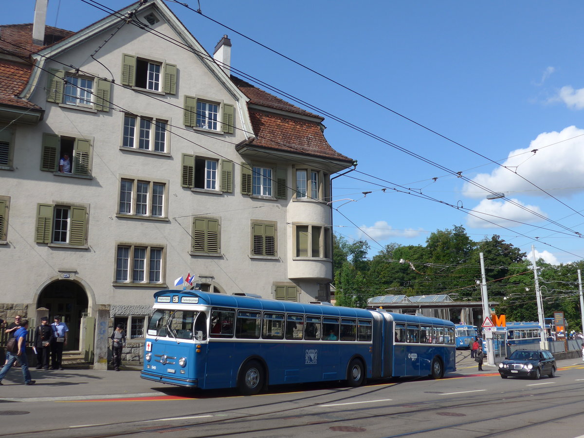 (183'721) - VBZ Zrich (TMZ) - Nr. 540/ZH 315'491 - Saurer/Saurer (ex Nr. 7540; ex Nr. 540) am 20. August 2017 in Zrich, Burgwies