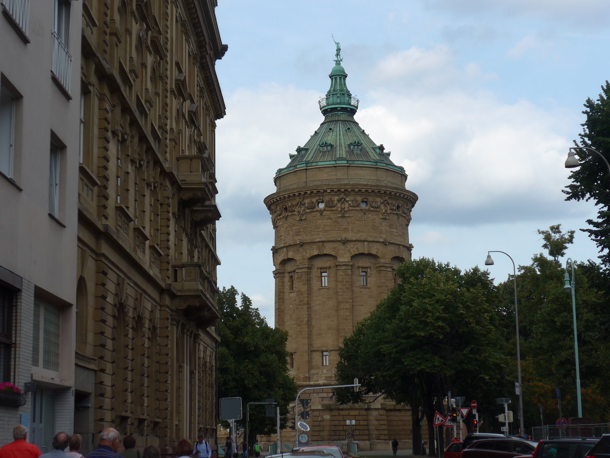 (183'780) - Der Wasserturm am 21. August 2017 in Mannheim