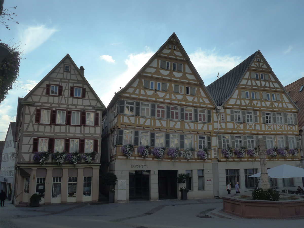 (183'848) - Marktplatz am 22. August 2017 in Herrenberg