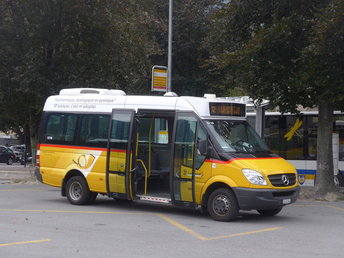 (184'027) - TMR Martigny - Nr. 142/VS 343'946 - Mercedes am 24. August 2017 beim Bahnhof Martigny