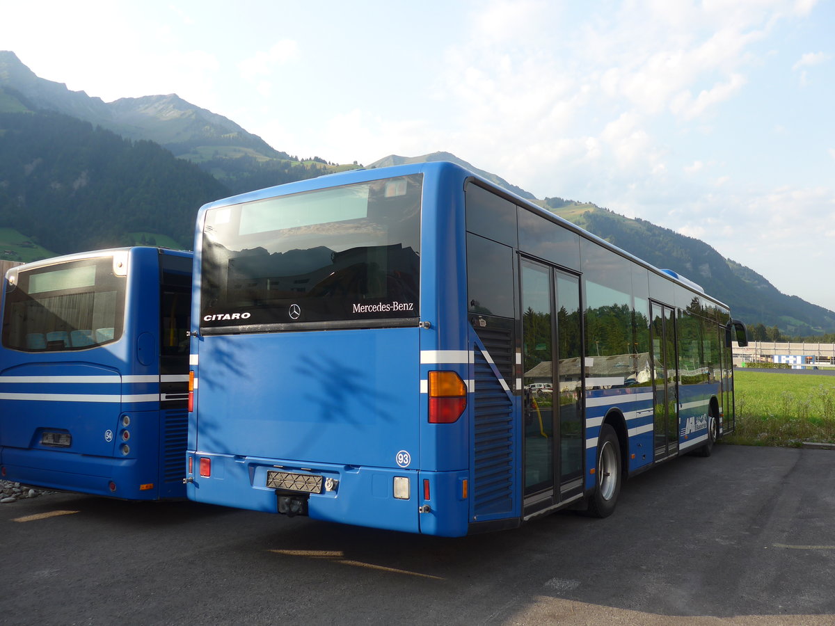 (184'270) - AFA Adelboden - Nr. 93 - Mercedes (ex Nr. 5) am 25. August 2017 in Frutigen, Garage