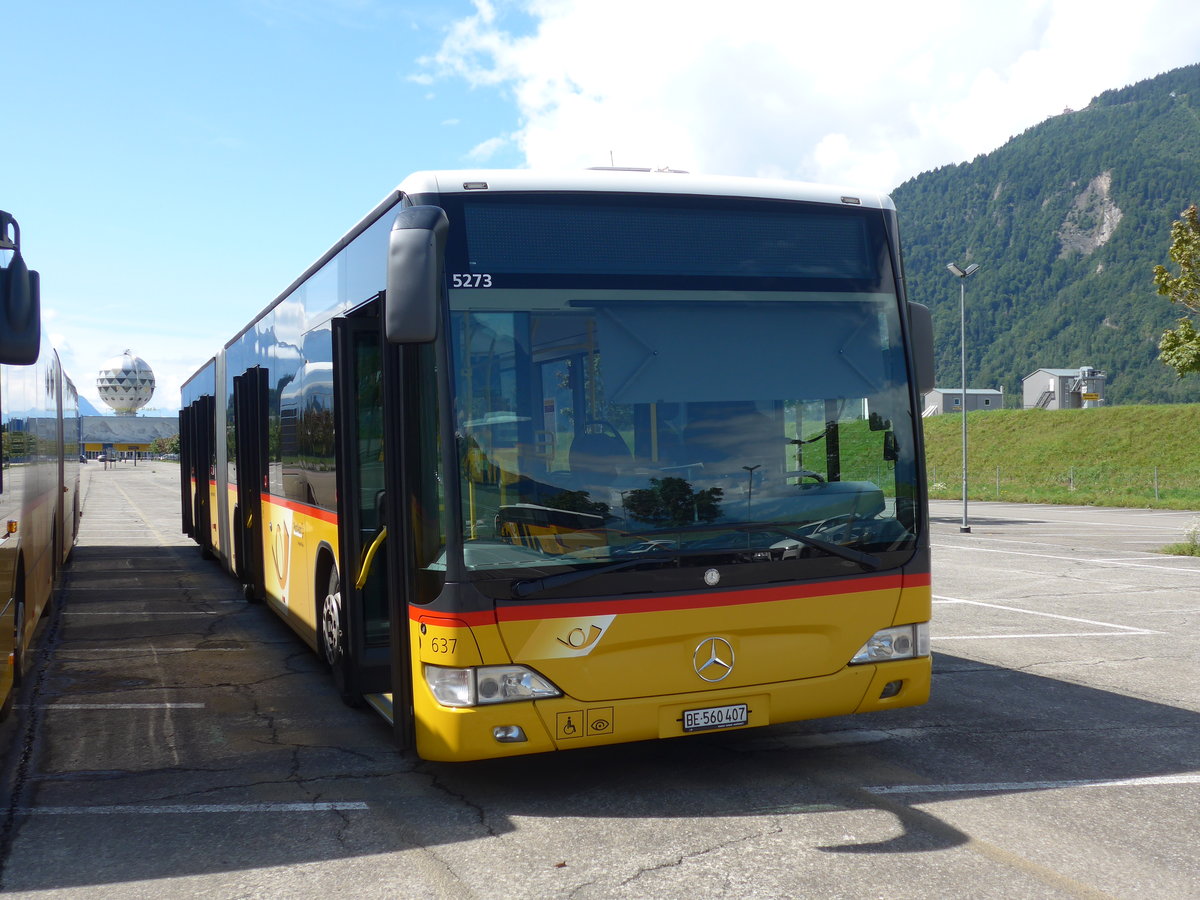 (184'586) - PostAuto Bern - Nr. 637/BE 560'407 - Mercedes am 3. September 2017 in Interlaken, Flugplatz