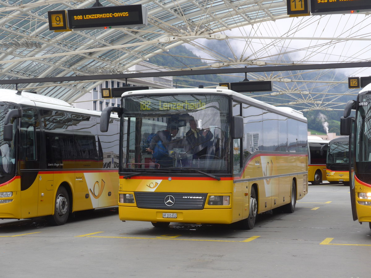 (184'775) - PostAuto Graubnden - GR 101'652 - Mercedes am 16. September 2017 in Chur, Postautostation