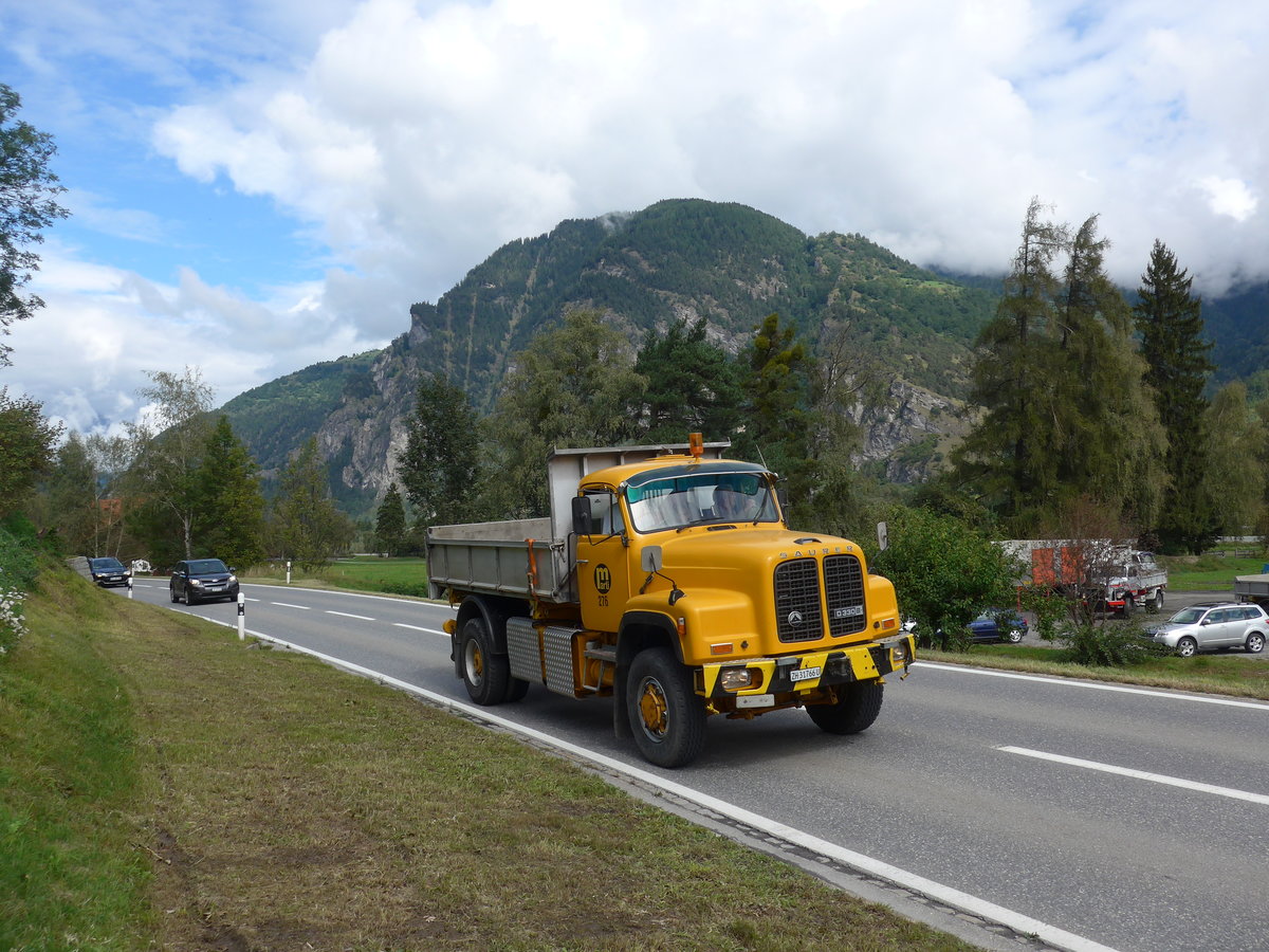 (184'912) - Marti - Nr. 276/ZH 31'766 U - Saurer am 16. September 2017 in Cazis, B�ndner Arena