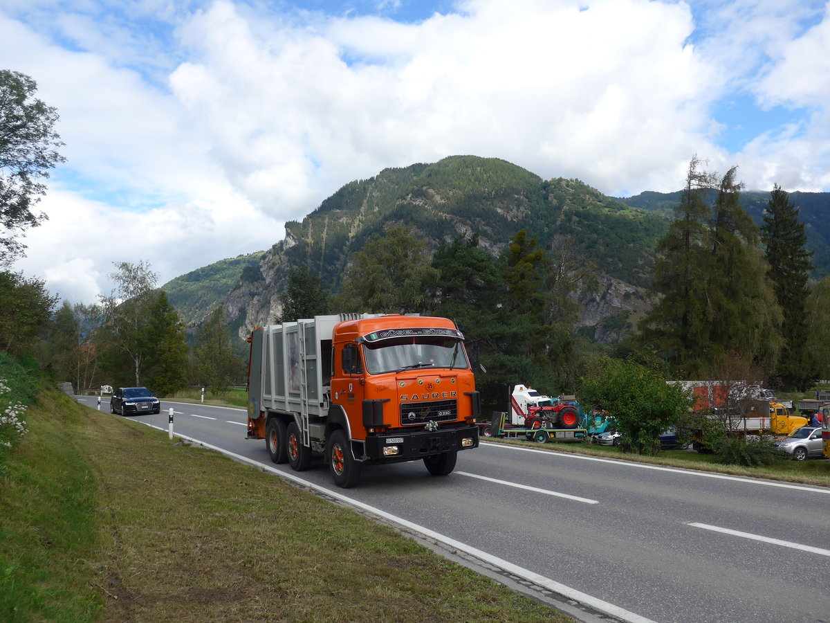 (184'957) - Tiefbauamt, St. Gallen - Nr. 810/SG 500'007 - Saurer am 16. September 2017 in Cazis, B�ndner Arena