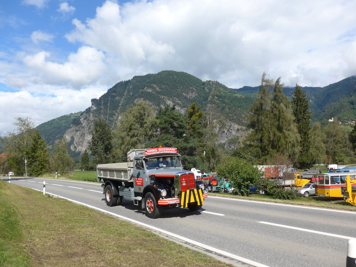 (184'974) - Bosshard, Z�rich - Nr. 3/TG 77'776 - Saurer am 16. September 2017 in Cazis, B�ndner Arena