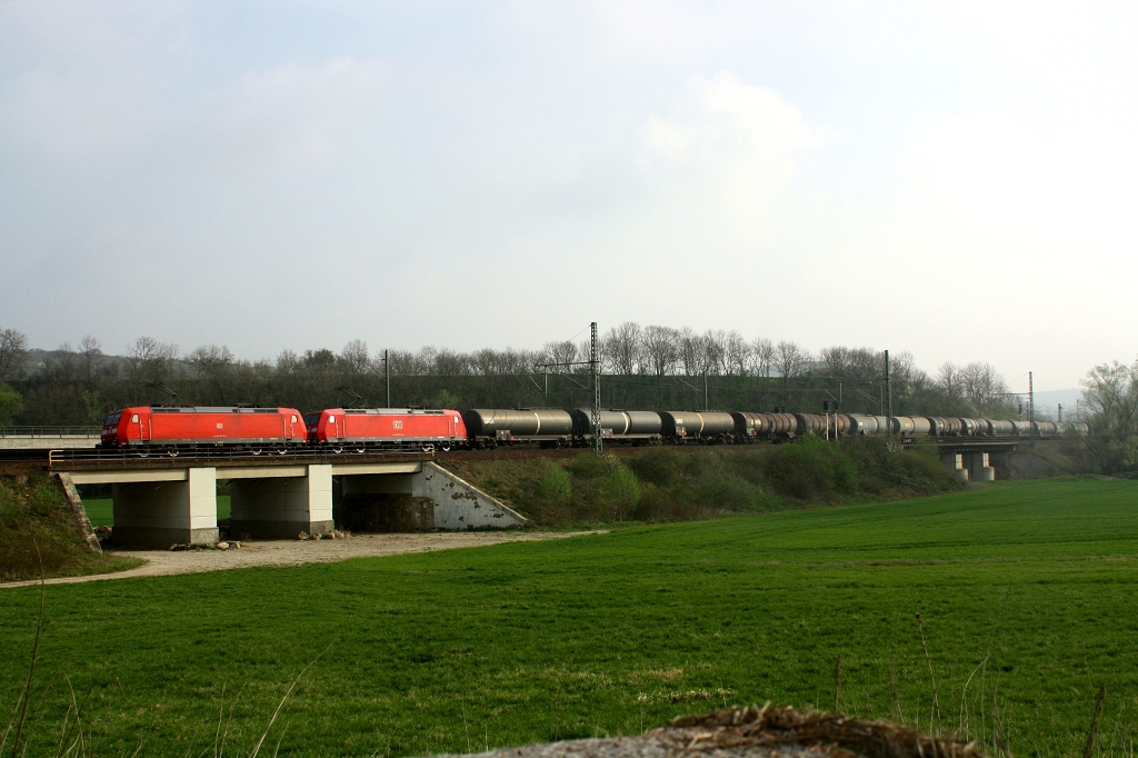 185 162 + 185 052 mit Kesselzug ri Weimar am Abzw Saaleck