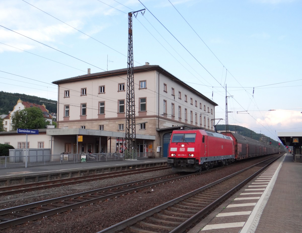 185 376 zu sehen am 24.07.14 in Gem�nden am Main.