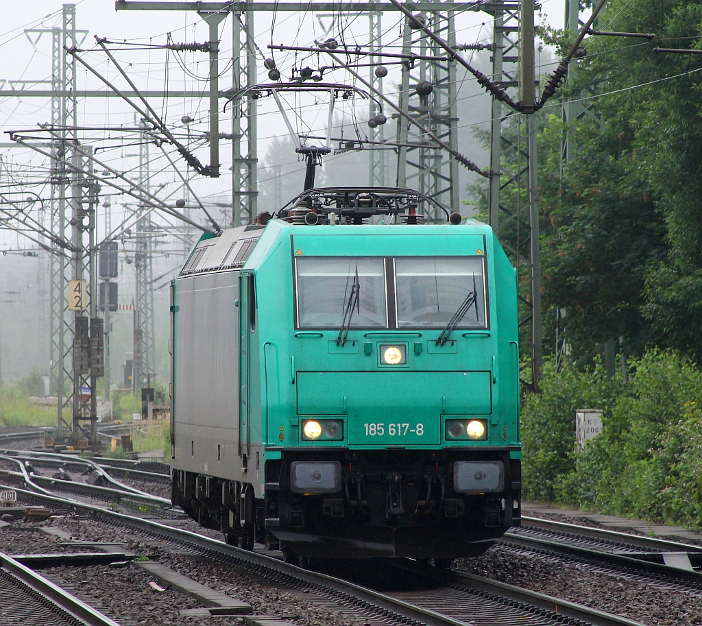 185 617-8 auf Solotour durch Hamburg(hier Harburg). 29.06.2013