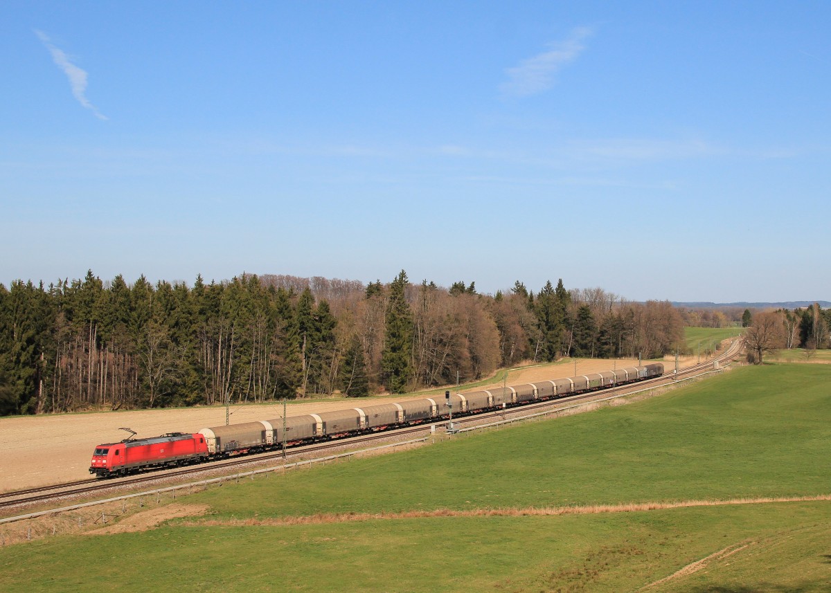 185 xxx ist am 30. März 2014 bei Wessen in Richtung München unterwegs.