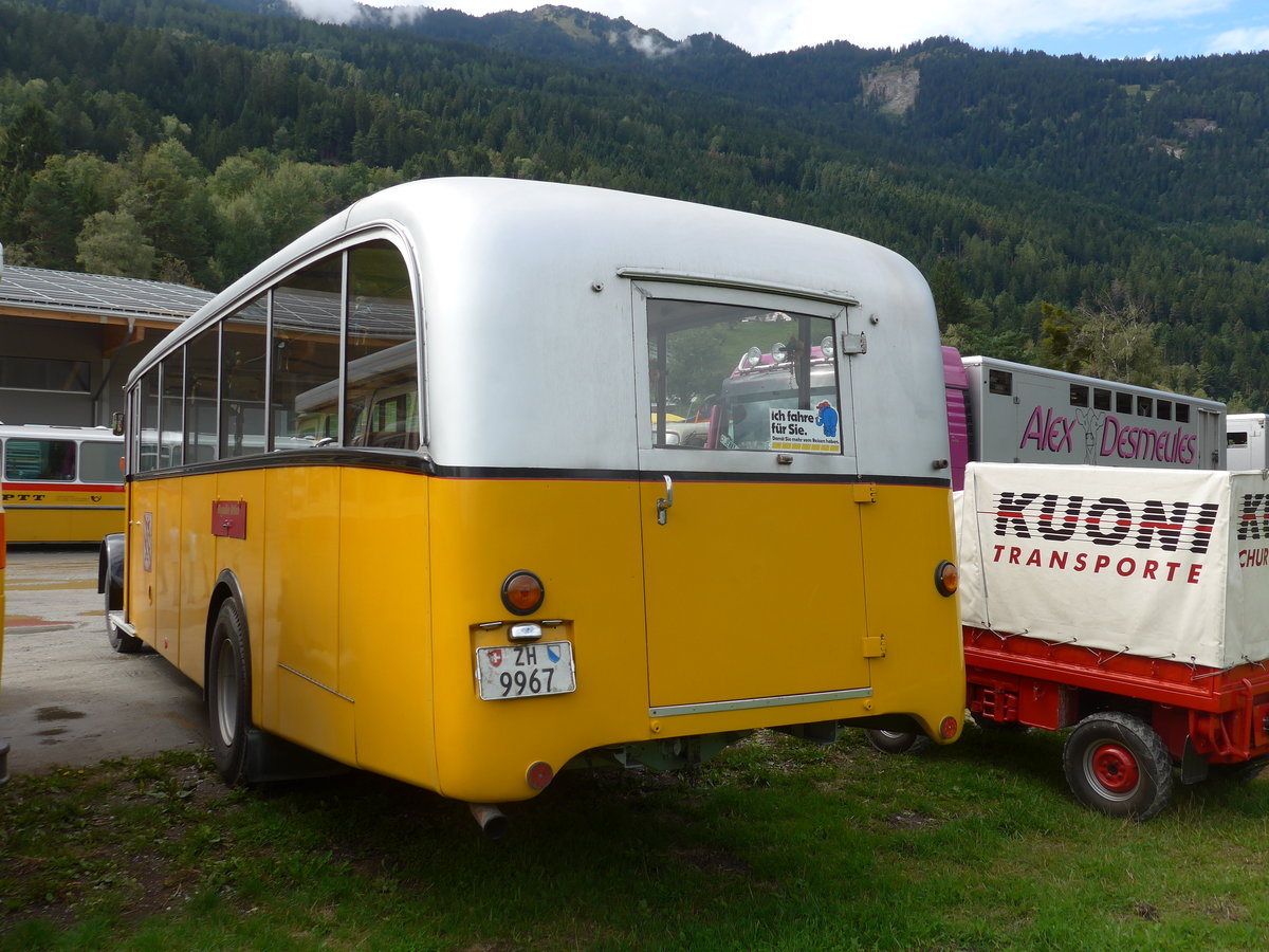 (185'005) - Wegmller, Attikon - ZH 9967 - Saurer/Hess (ex P 24'531; ex P 1375) am 16. September 2017 in Cazis, Bndner Arena