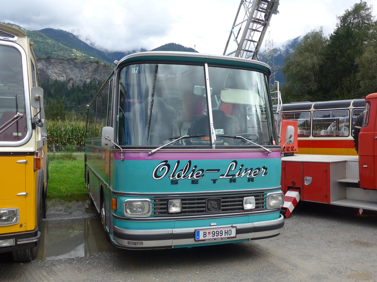 (185'017) - Aus Oesterreich: Wstner, Bezau - B 999 HO - Setra am 16. September 2017 in Cazis, Bndner Arena