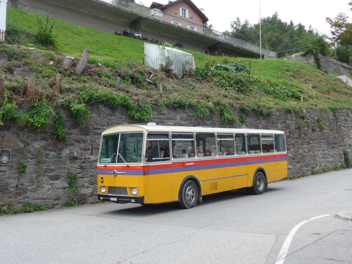 (185'045) - Rothmayr, Wermatswil - ZH 771'283 - Saurer/Tscher am 16. September 2017 in Thusis, Postautostation