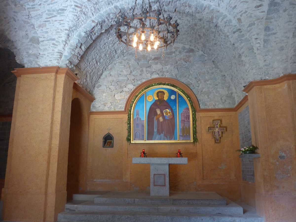 (185'256) - Im Innern der Einsiedlerkapelle Sant Gil am 26. September 2017 im Vall de N�ria