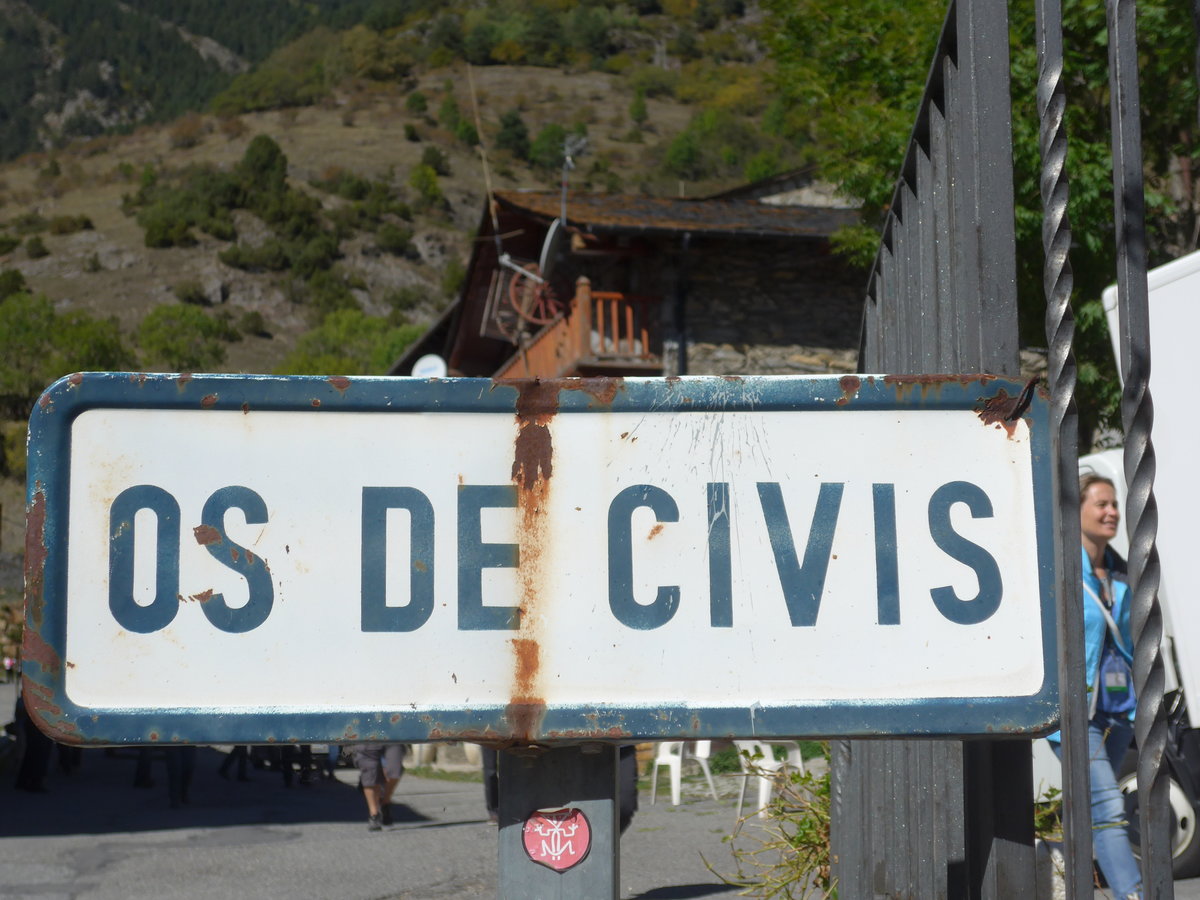(185'513) - Ortstafel von Os de Civis am 28. September 2017