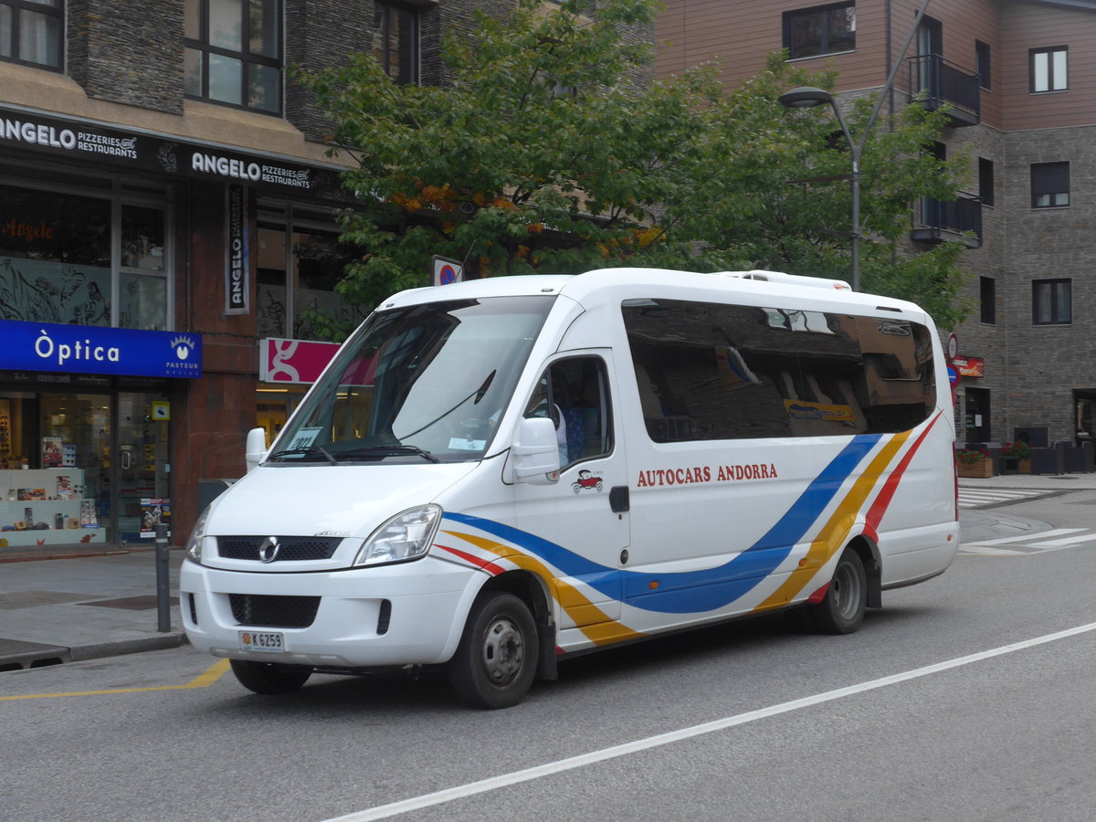 (185'576) - Autocars Andorra - K6259 - Irisbus am 28. September 2017 in La Massana, Les Entrades