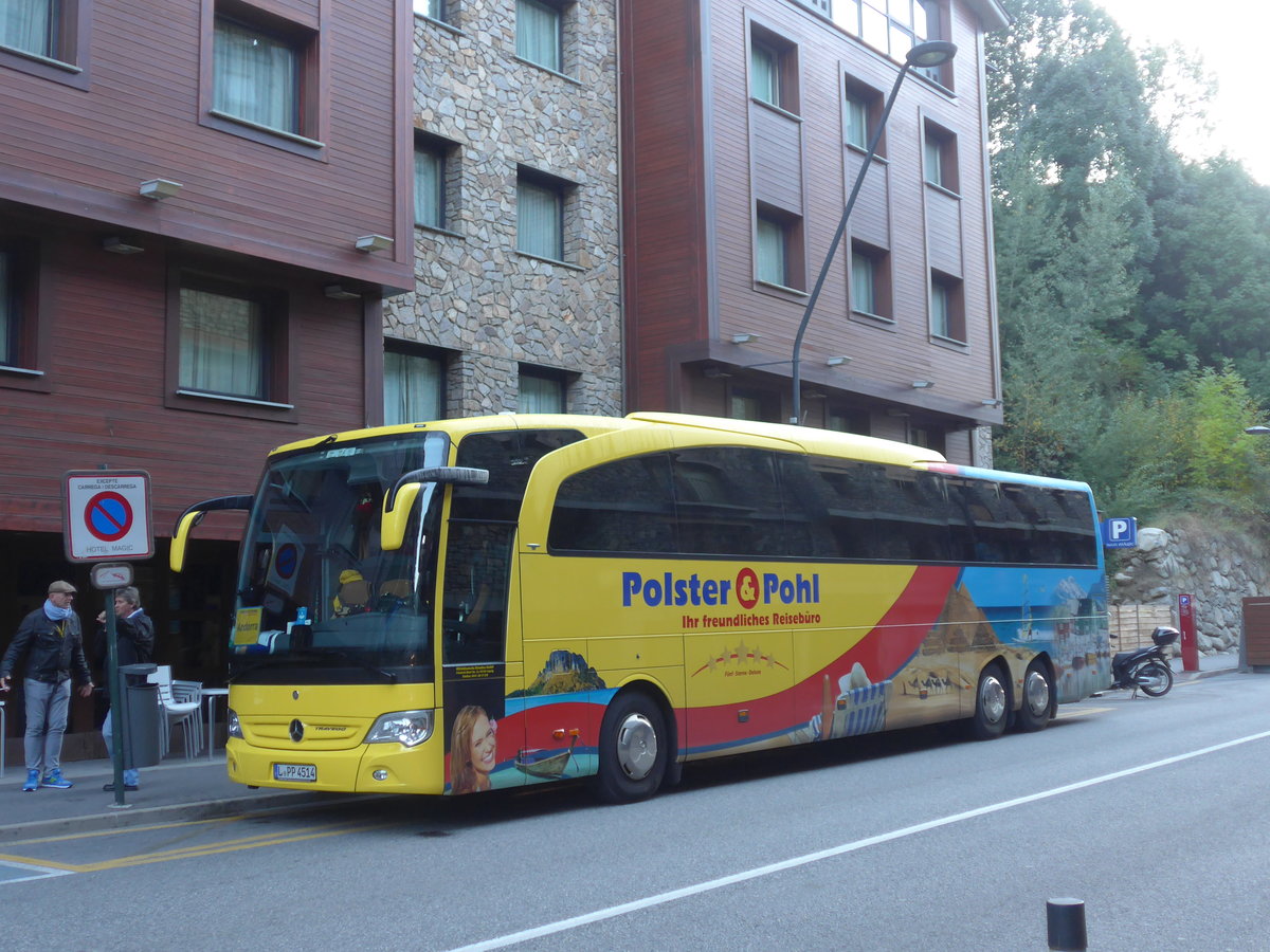 (185'599) - Aus Deutschland: Polster&Pohl, Leipzig - L-PP 4514 - Mercedes am 29. September 2017 in La Massana, Hotel Mgic