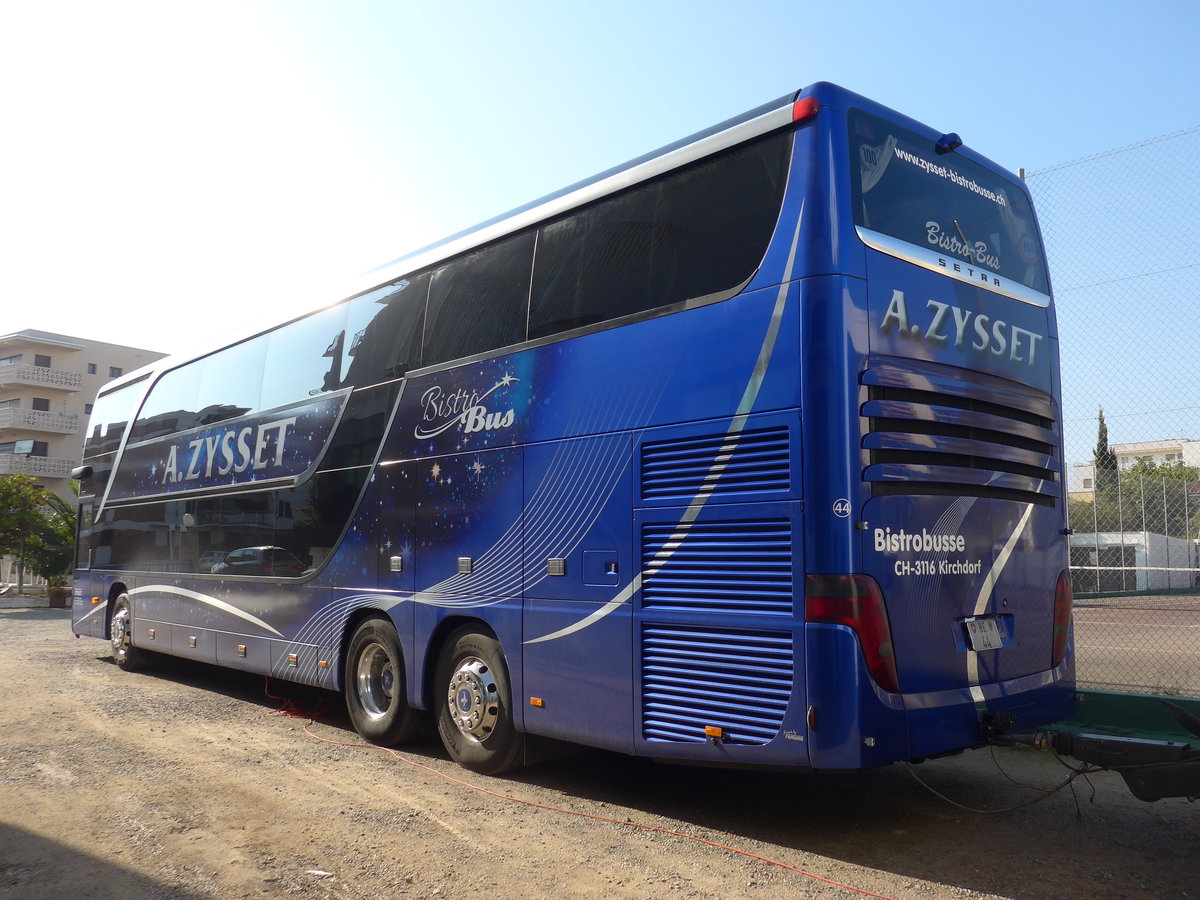 (185'675) - Aus der Schweiz: Zysset, Kirchdorf - Nr. 44/BE 44 - Setra am 29. September 2017 in Roses, Hotel Marian