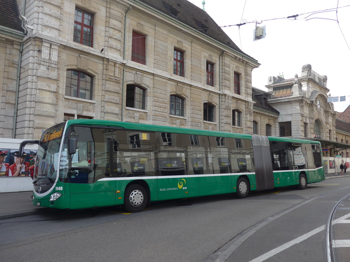 (186'067) - BVB Basel - Nr. 7048/BS 99'348 - Mercedes am 21. Oktober 2017 beim Bahnhof Basel