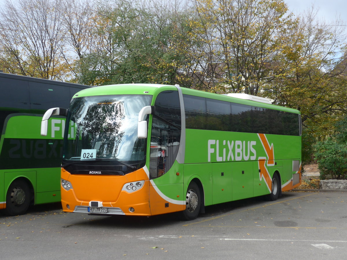 (186'152) - Aus Deutschland: Kberich, Niederaula - HEF-TR 215 - Scania am 27. Oktober 2017 in Zrich, Sihlquai