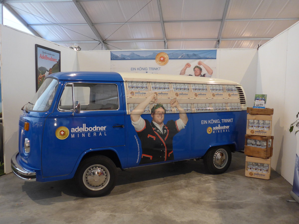 (186'253) - Adelbodner Mineral - BE 842'575 - VW-Bus an der Neuland am 5. November 2017 in Thun, Expo