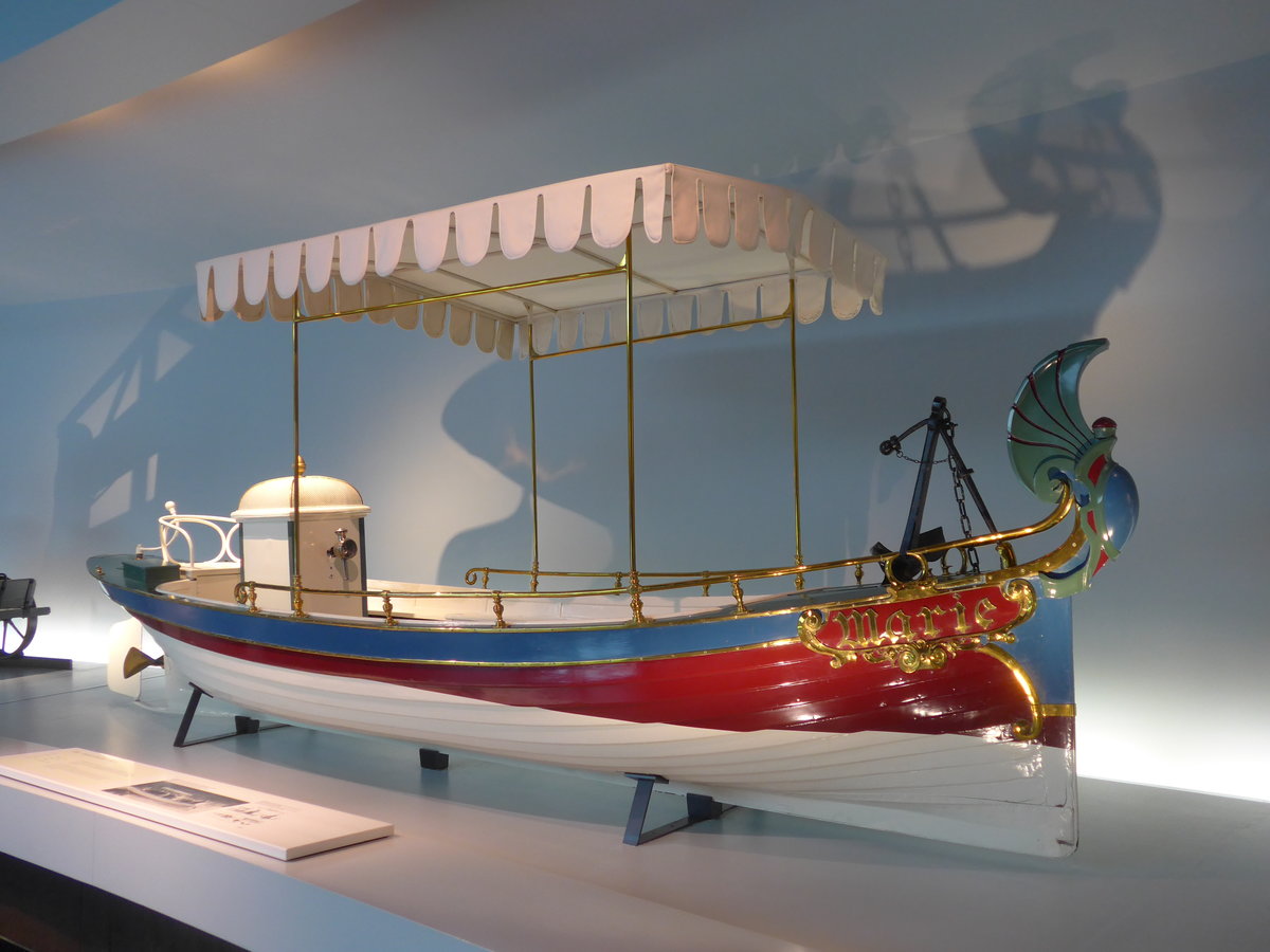(186'309) - Daimler Motorboot  Marie  von 1888 (Otto von Bismarck) am 12. November 2017 in Stuttgart, Mercedes-Benz Museum