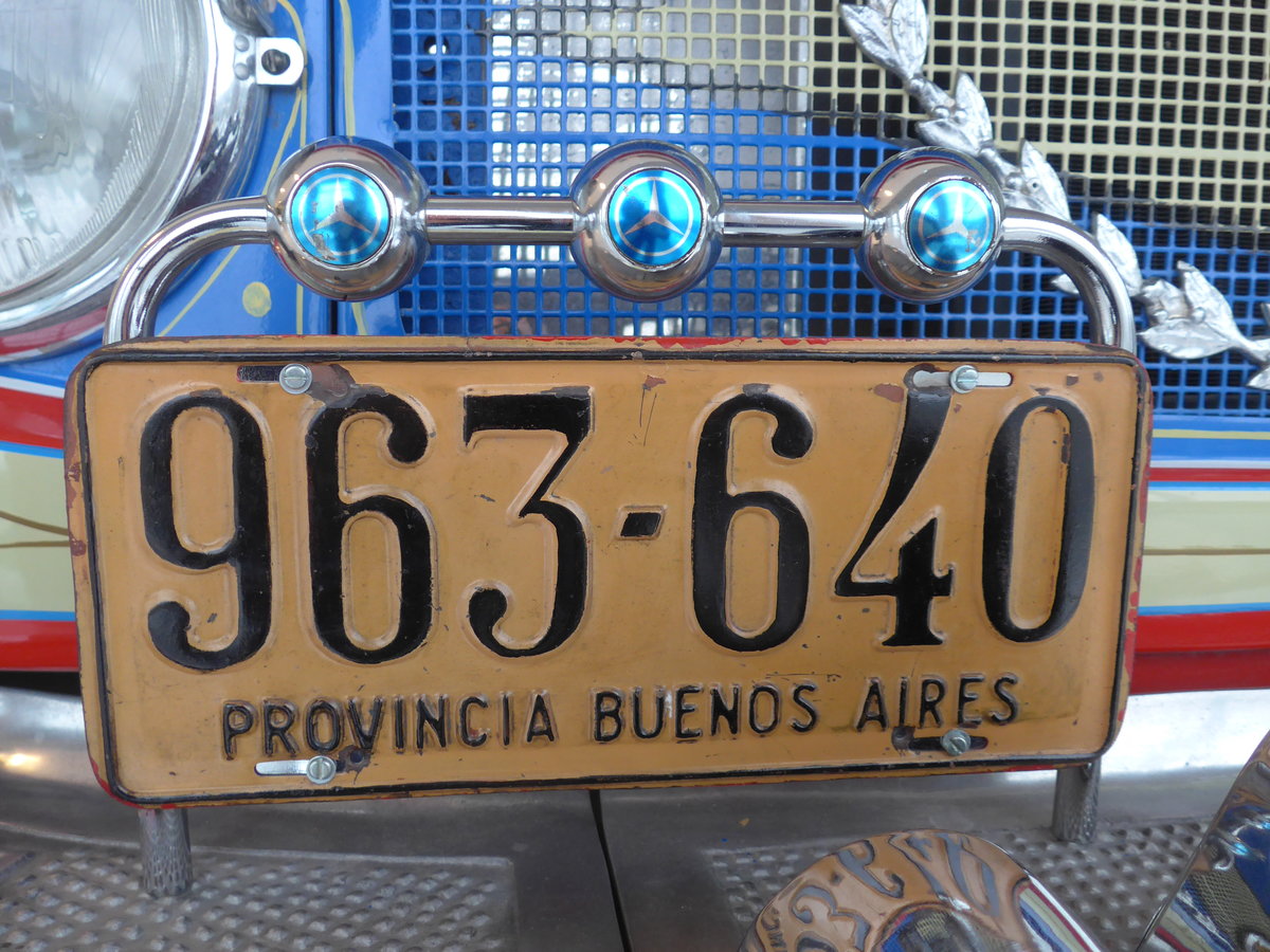 (186'346) - Autonummer aus Argentinien - 963-640 - am 12. November 2017 in Stuttgart, Mercedes-Benz Museum