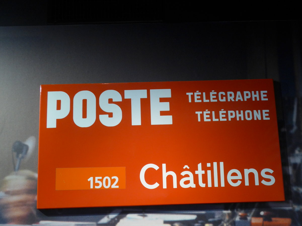 (186'548) - Altes Post-Schild - 1502 Ch�tillens - am 19. November 2017 in Bern, Museum f�r Kommunikation