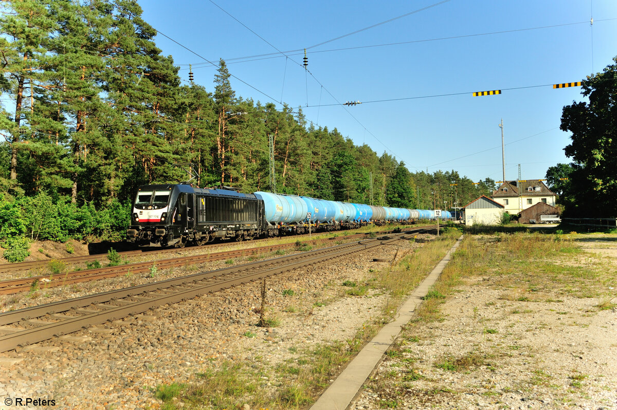 187 105-2 mit ein Kesselzug in Ochenbruck. 15.09.23