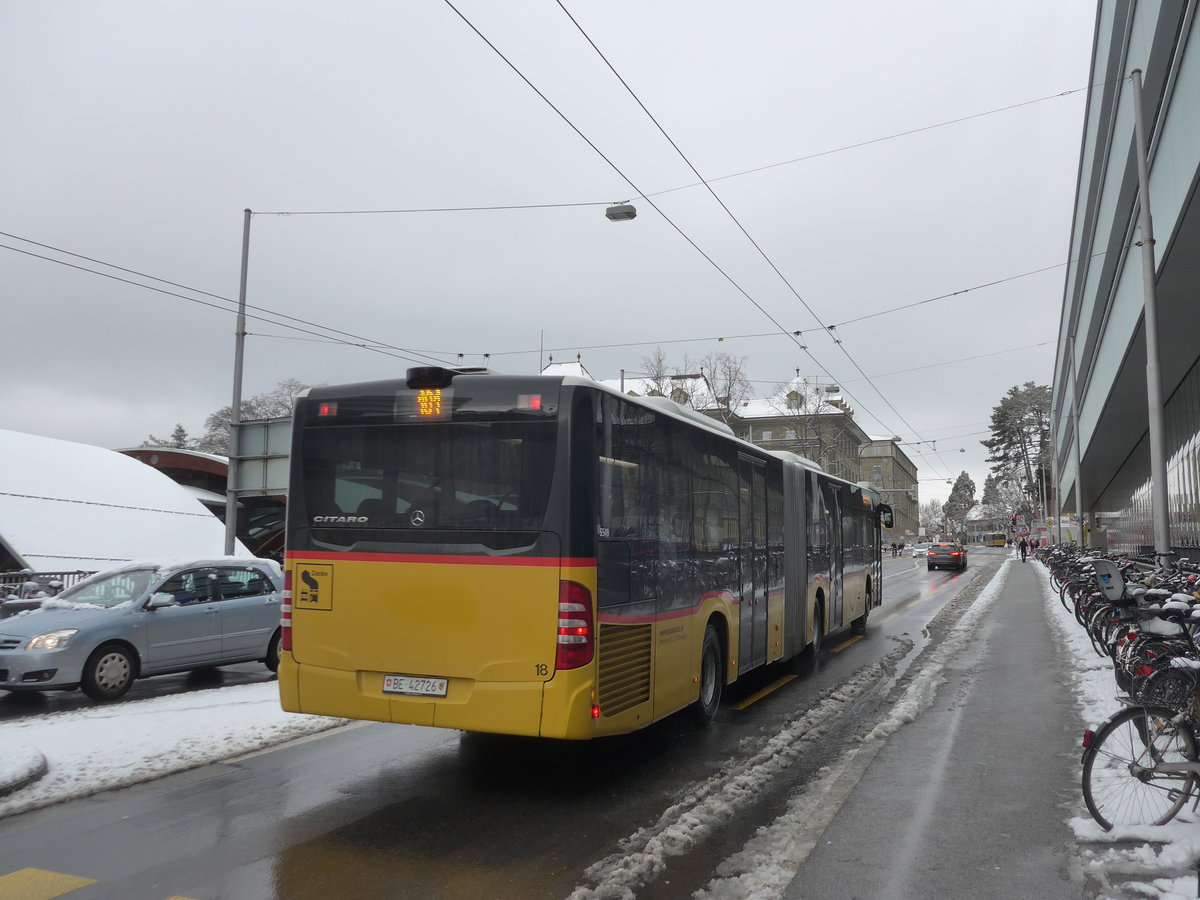 (187'087) - Steiner, Ortschwaben - Nr. 18/BE 42'726 - Mercedes am 18. Dezember 2017 in Bern, Schanzenstrasse