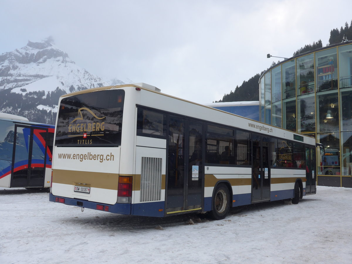 (187'628) - EAB Engelberg - Nr. 3/OW 10'187 - Mercedes/Hess (ex ZVB Zug Nr. 157; ex ZVB Zug Nr. 57) am 2. Januar 2018 in Engelberg, Titlisbahnen